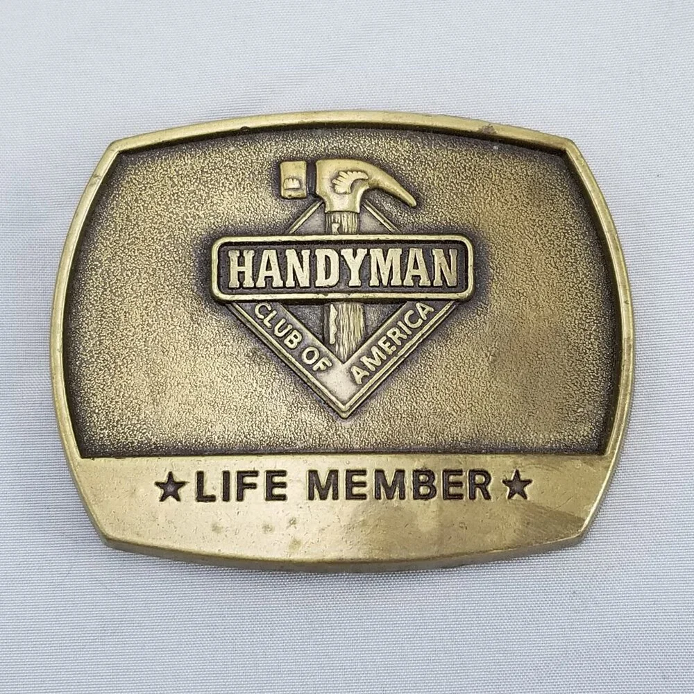 Belt‎ Buckle 1996 Handyman Club Of America Life Member Contractor Worker Gift